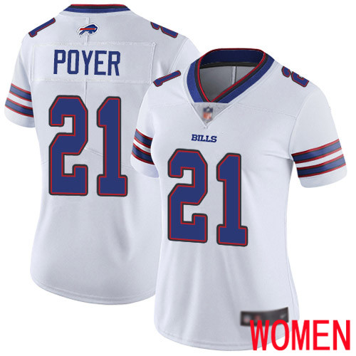 Women Buffalo Bills 21 Jordan Poyer White Vapor Untouchable Limited Player NFL Jersey